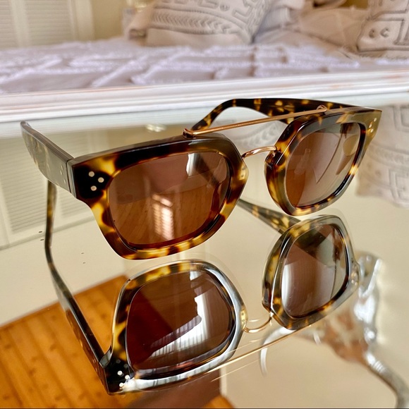 Celine Accessories - Celine Bridge Sunglasses By Phoebe Philo
Black & Brown Tortoiseshell Acetate